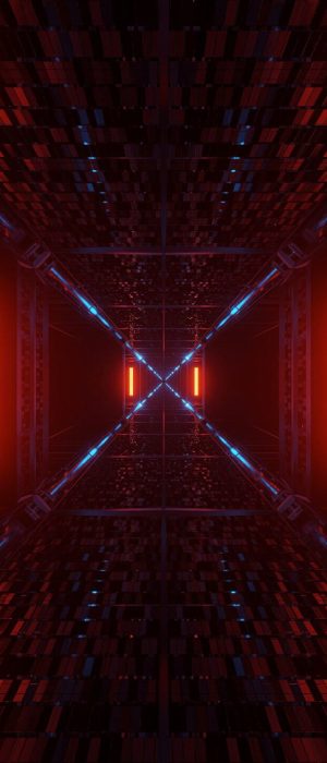 A futuristic background with colorful glowing abstract neon lights